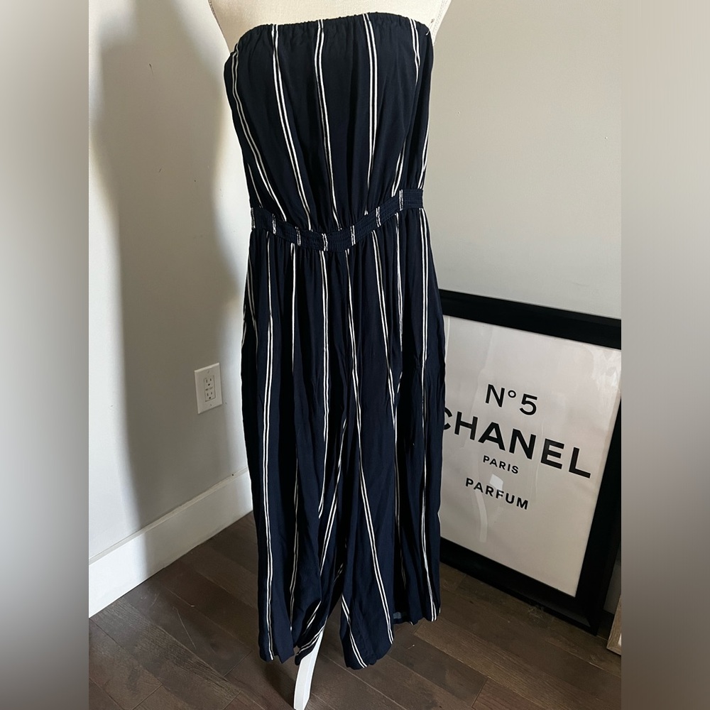 Strapless striped Urban Outfitters jumpsuit